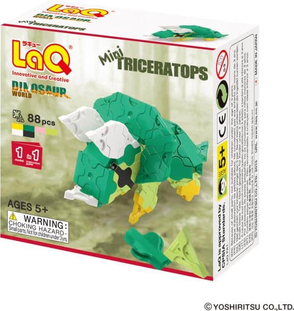 Coffret booster LAQ mini triceratops monde des dinosaures 88 pièces