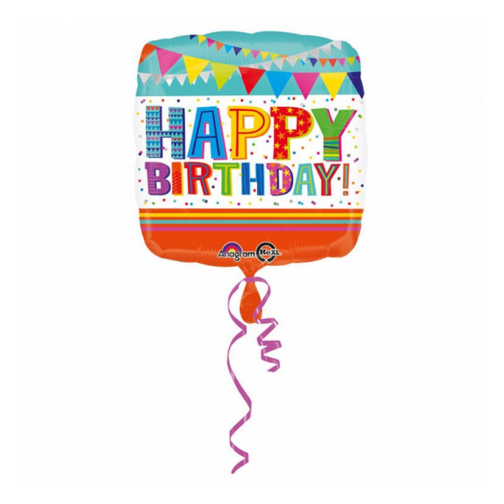 Anagram anagram foil ballon joyeux anniversaire 43x43 cm
