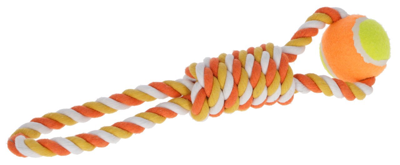 Boule sur fil 37 cm coton orange
