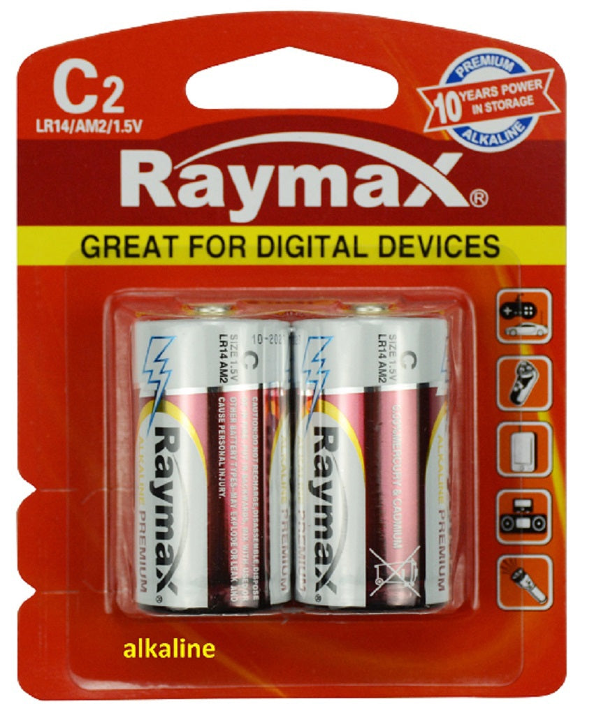 Pile alcaline Raymax lr14 c 15v x2 pcs