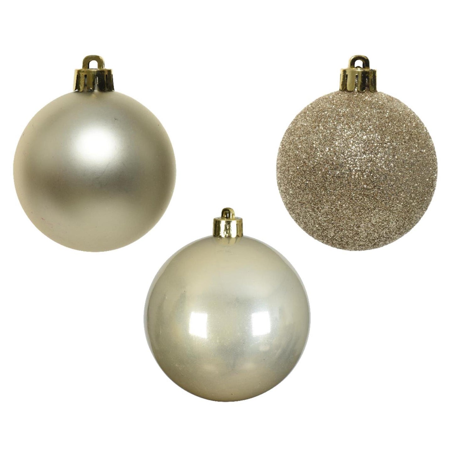 Decoris Boules de Noël 6cm perle en plastique 10 pcs