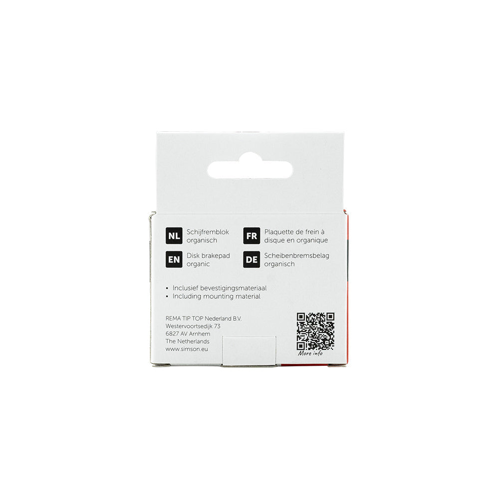 Plaquettes de frein à disque Simson organiques Shimano Tektro