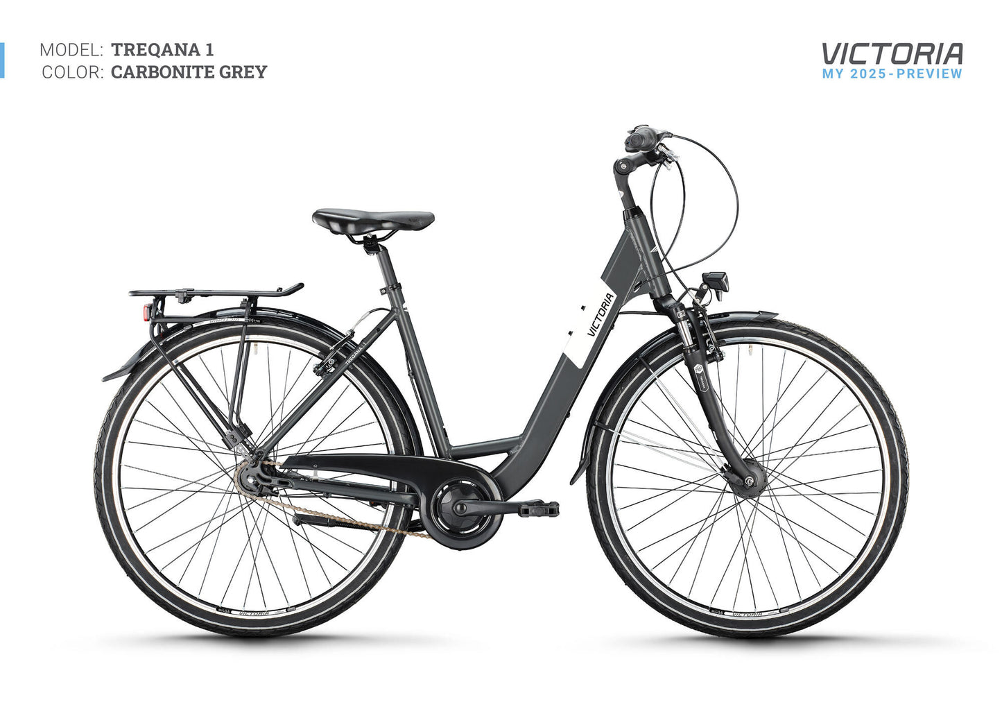 Vélo de trekking Victoria treqana 1 (#1) roue treqana 1 28 55 vague 7gg carb. gris