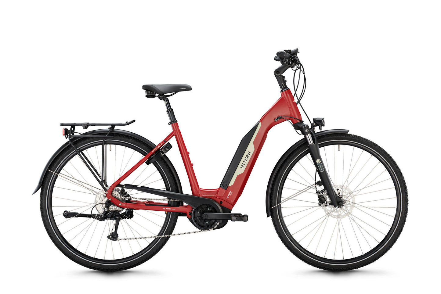 Victoria Electric Trekking Bike Tresalo 2 (# 1) Ebike Vict. Tresalo 2 28 56 9sp vague rouge