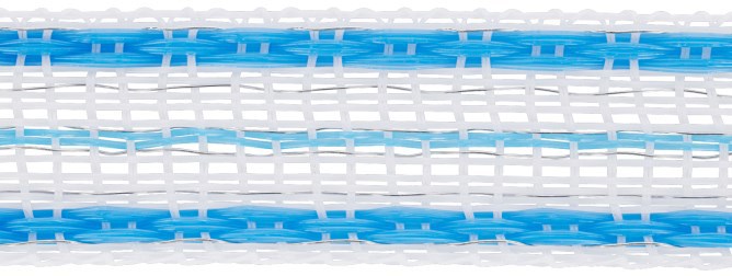 Ako Platinumline ruban d'avertissement 20 mm blanc-bleu 200 m