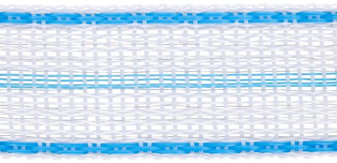 Ako Platinumline ruban d'avertissement 40 mm blanc et bleu 200m