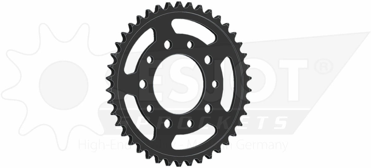 Roue de chaîne d'esjots 530 45Z en acier noir