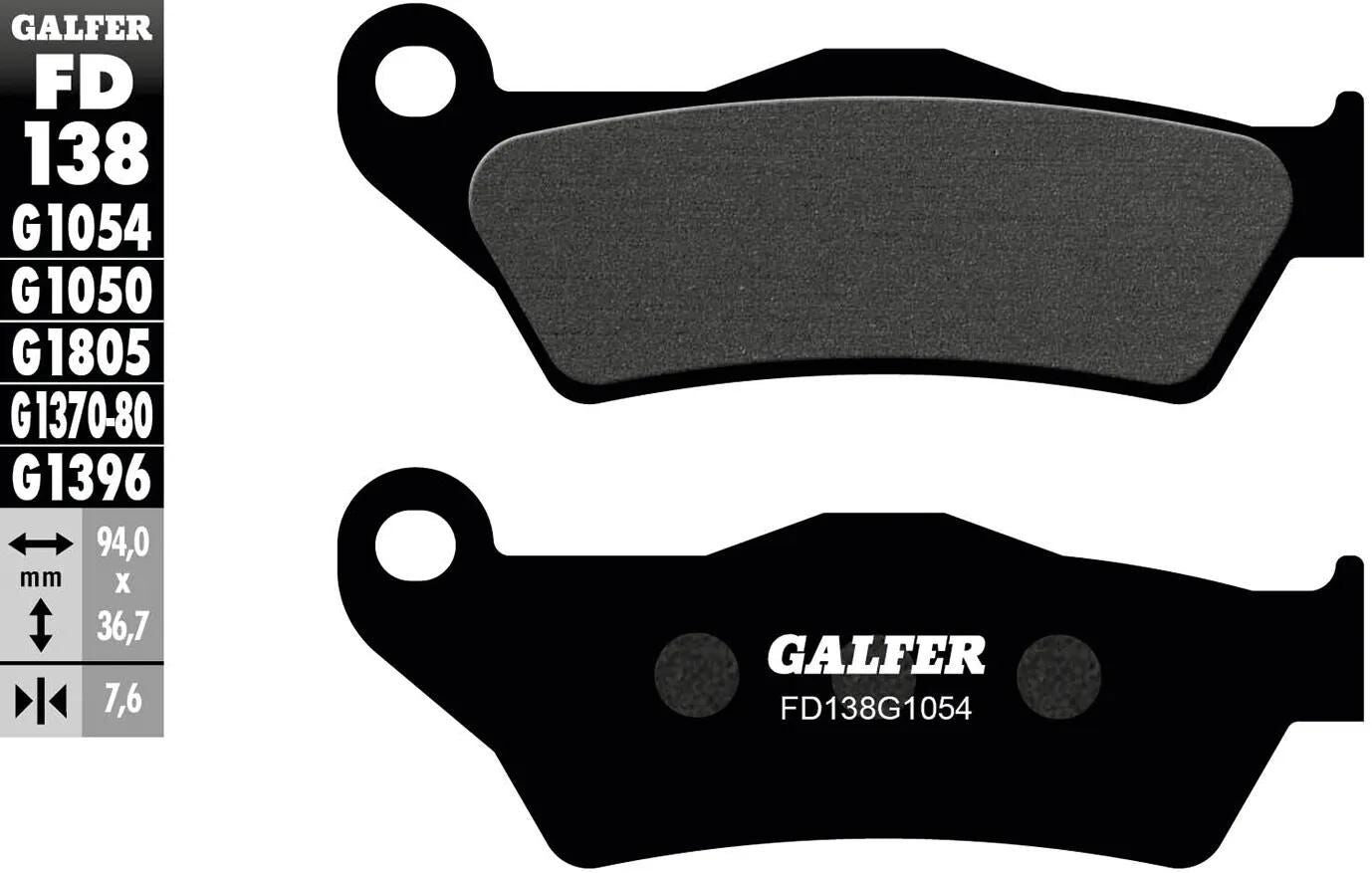 Galfer plaquettes de frein fd138 plaquette de frein fd138 g1054 organique