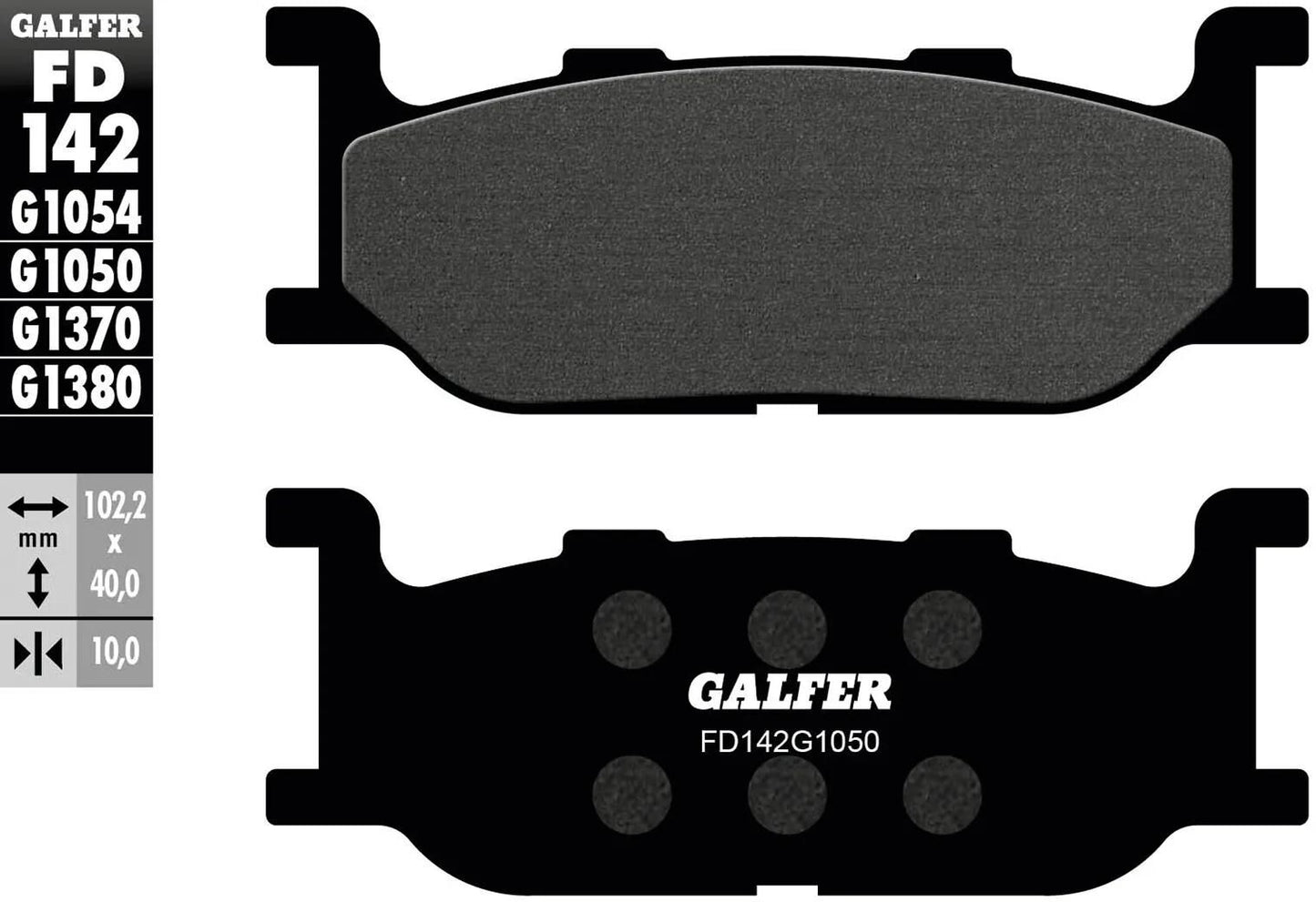 Galfer plaquettes de frein fd142 plaquette de frein fd142 g1050 organique