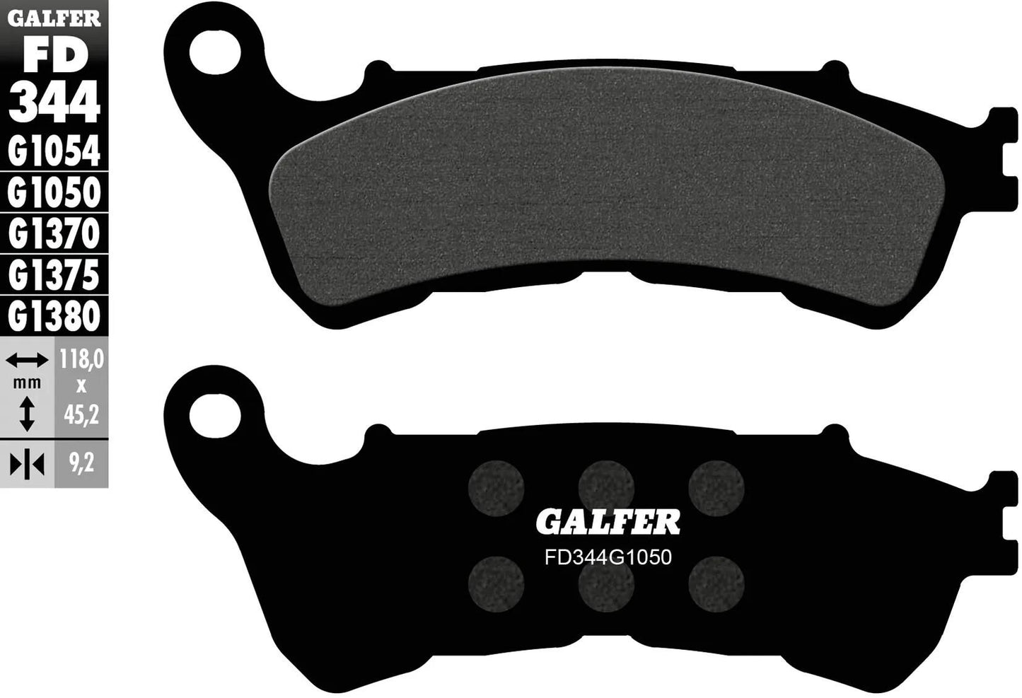 Galfer plaquettes de frein fd344 plaquette de frein fd344 g1050 scooter organique