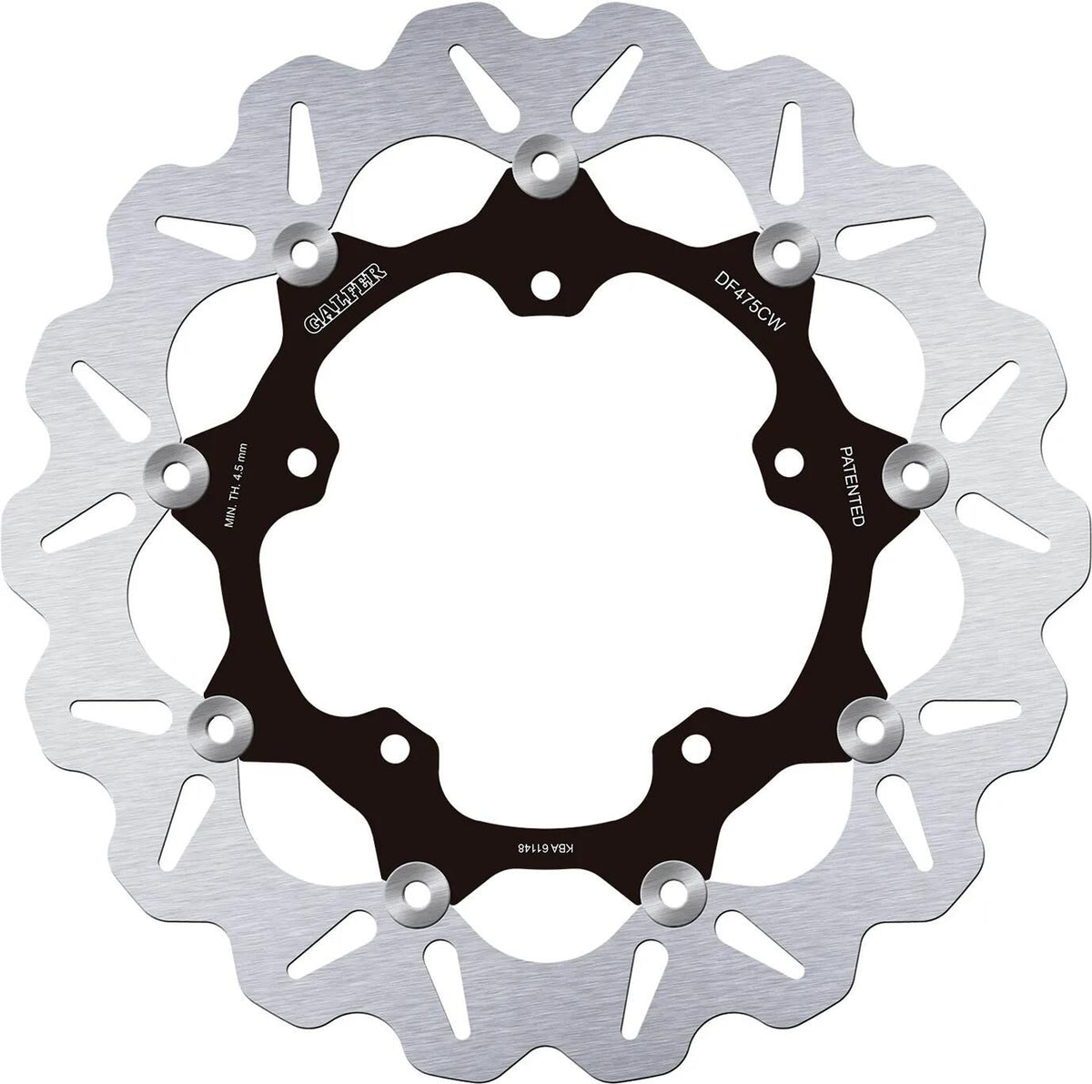 Disque de frein Galfer wave df475 rotor df475 type cw flottant
