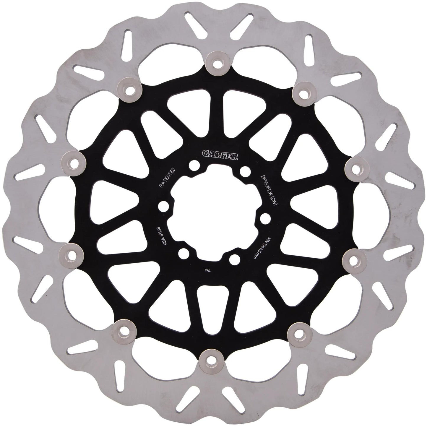 Disque de frein de golf Galfer df952 rotor df952 type cw flottant