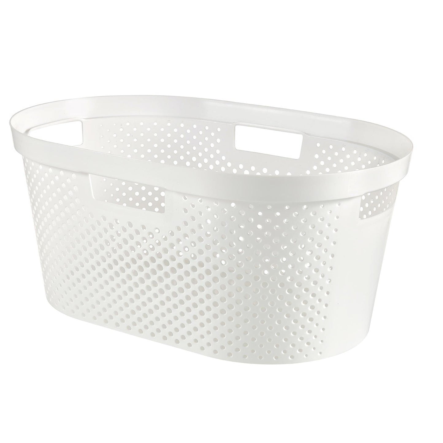 Curver infinity dots panier à linge 40l blanc