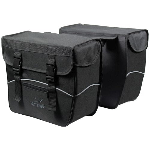Sac Greenlands double noir-noir. taille 35x31x16 (x2) cm. côtés biseautés, 34L