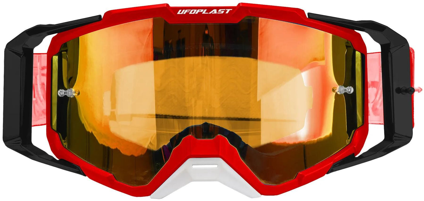 Lunettes de motocross Ufo pipi core 2.0. lunettes cross core 2.0 rouge noir
