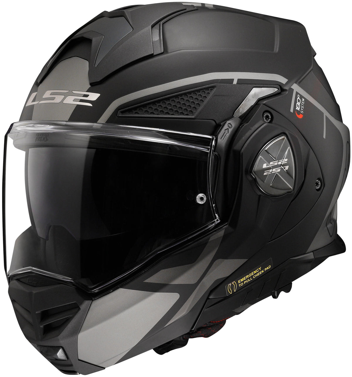 Casque modulable Ls2 ff901 advant x casque metryk ff901 adv. x metryk 3xl noir gris