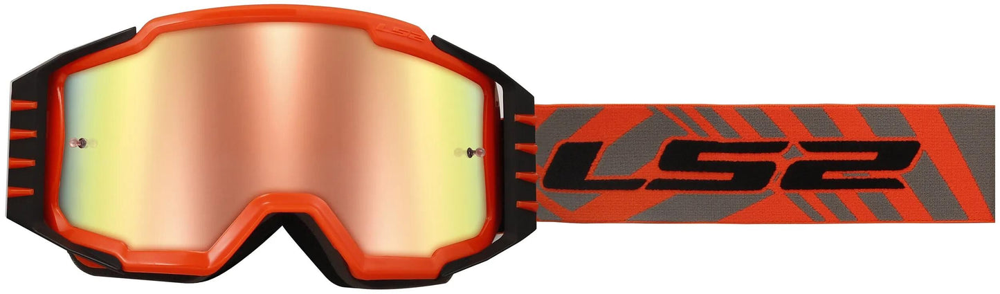 Ls2 charger pro lunettes de motocross lunettes charger pro orange fluo