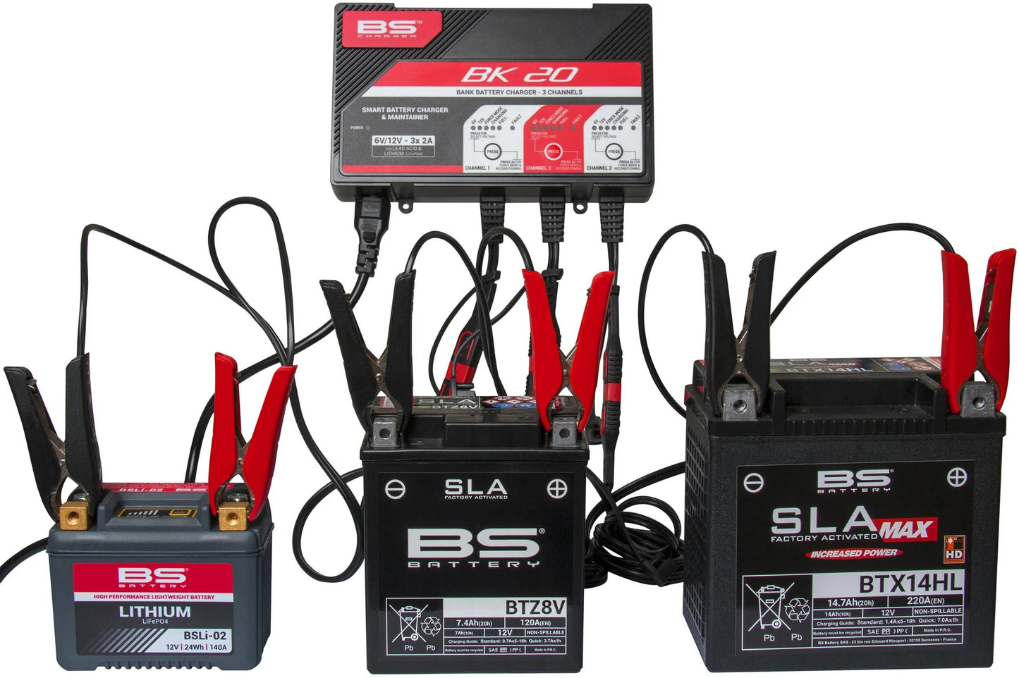 BS BATTERA Multipt Chargers. BK20 BS-Charger 3x2.0a