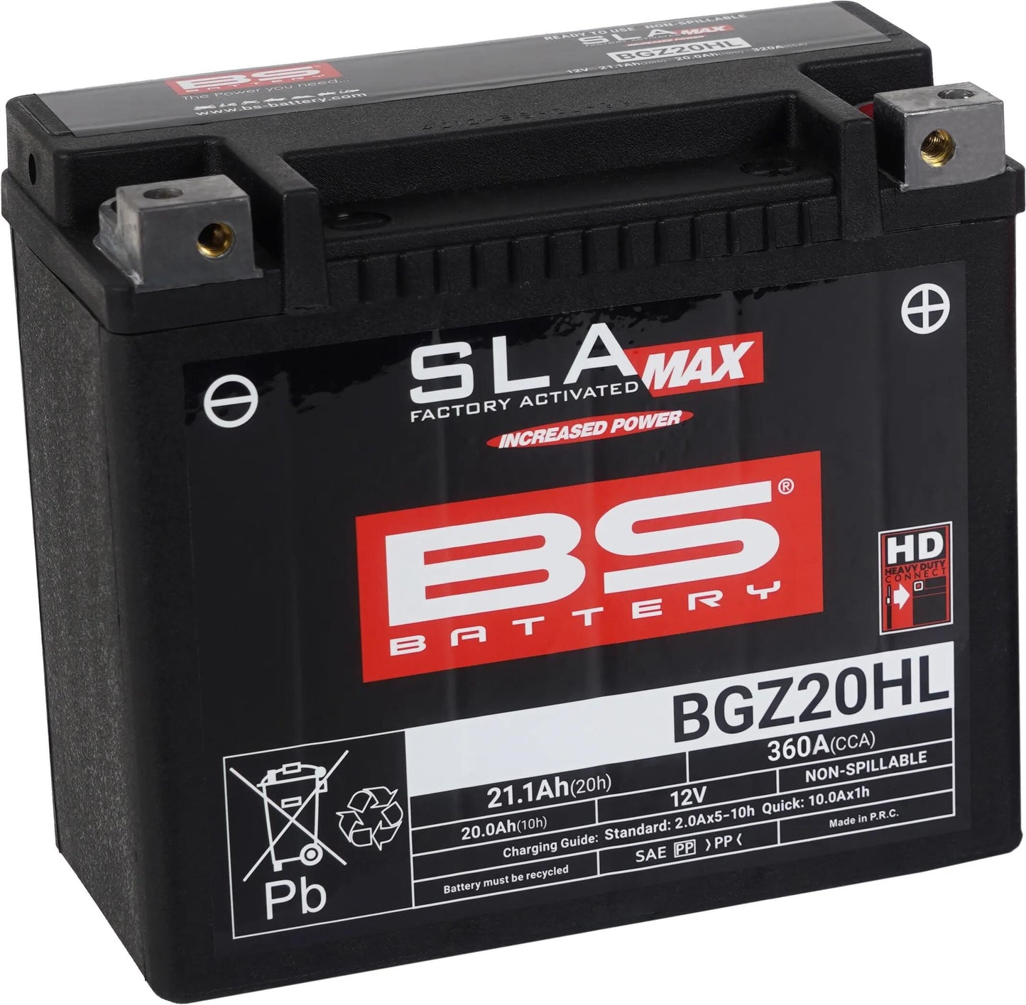 Bs-batterie batterie bgz20hl btx20hl btx20hl-bs batterie bgz20hl bs sla-max hd