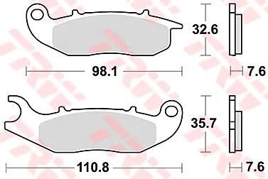 TRW Brake Pad MCB 818 Standard organique