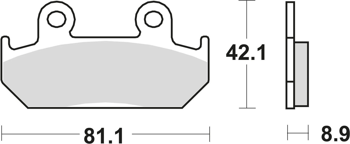 TRW Brake Pad McB 562 SV Métal fritté