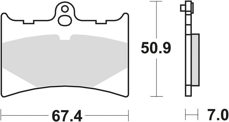 TRW Brake Pad MCB 572 Standard organique