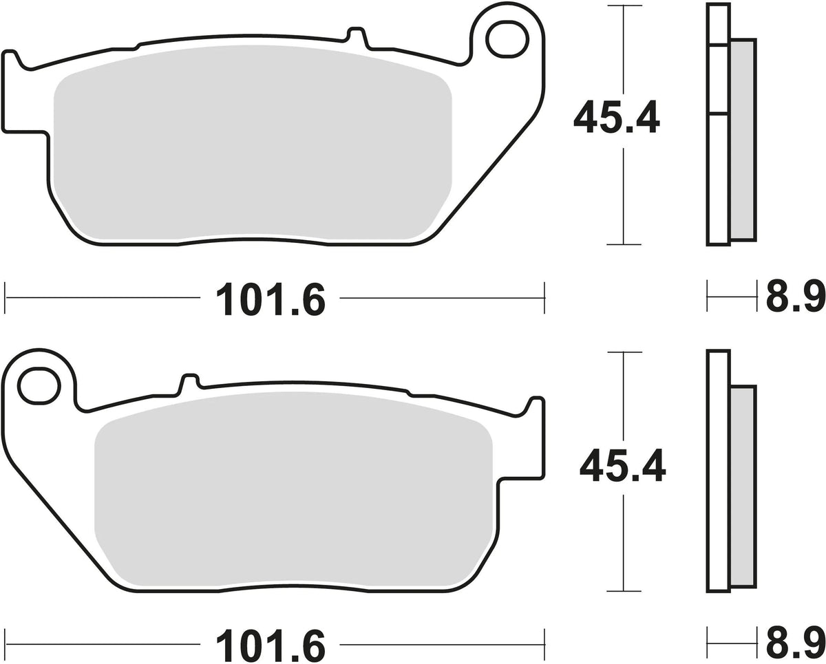 TRW Brake Pad MCB 753 PC Organic Perf. confort