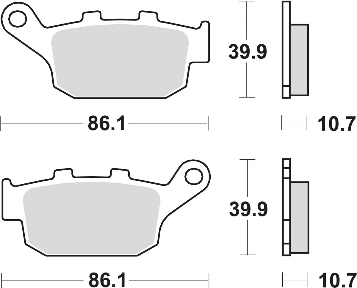 TRW Brake Pad McB 585 SRM Metal fritté