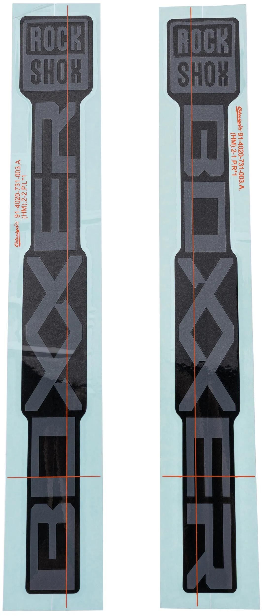 Decal rockshox set rs gris matt noirs curseurs
