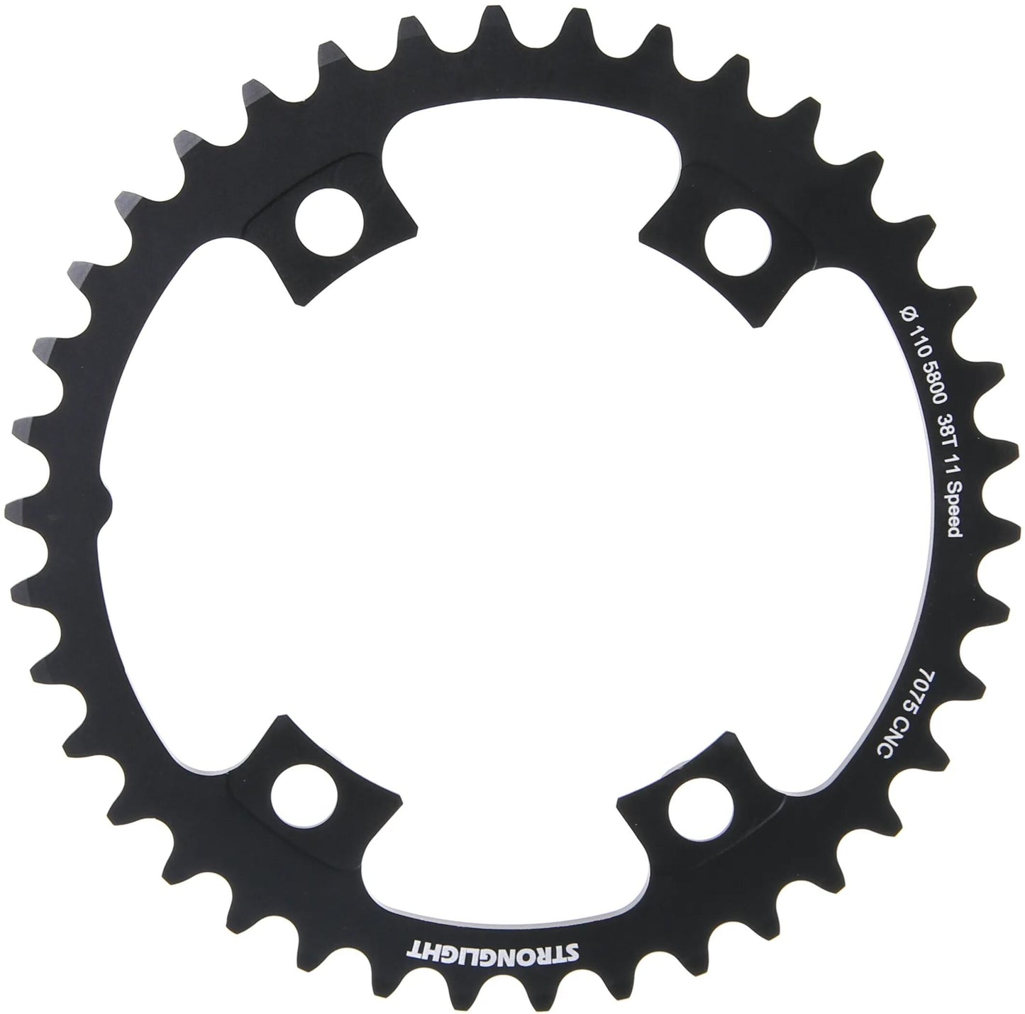 Stronglight Chain Ring Strongl. 38t intérieur alu noir