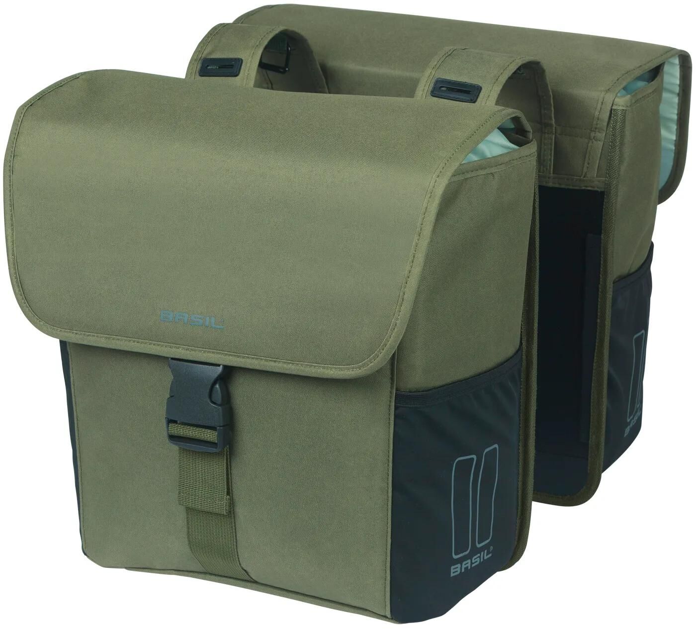 Basil Double Bicycle Bag Got 32 litres 14 x 27 x 31 cm vert foncé