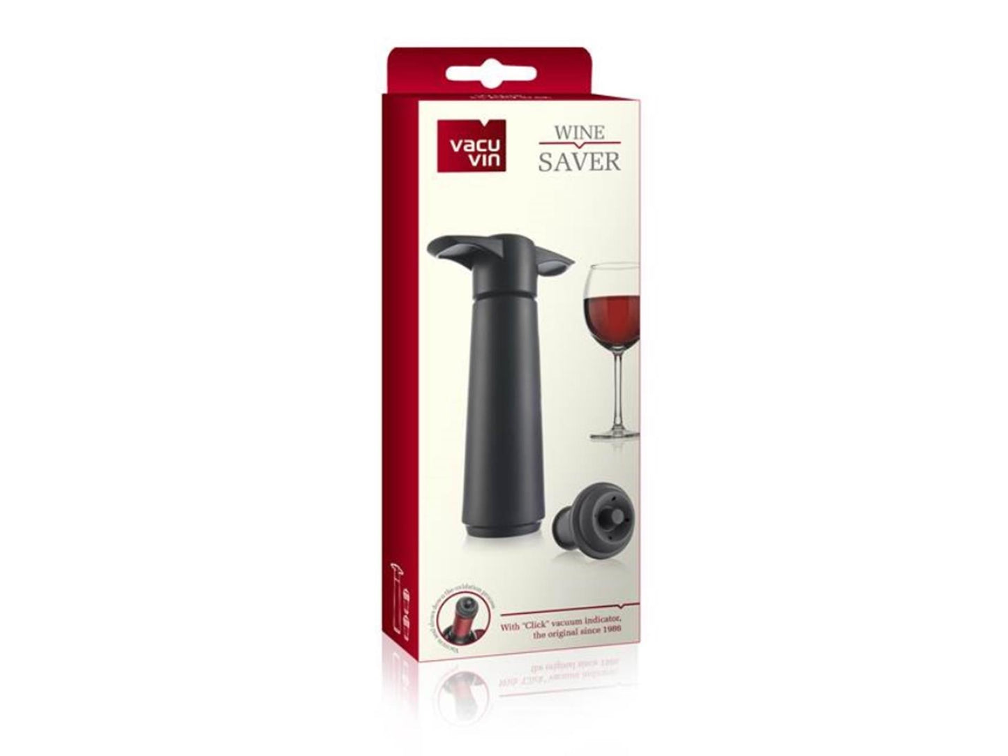 Vacu vin économiseur de vin noir avec 2 bouchons