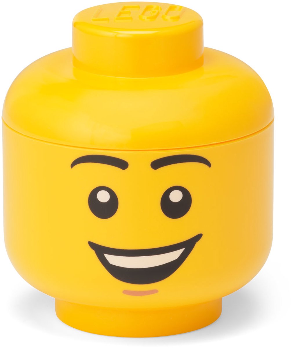 Boîte de rangement Lego, boîte de rangement, mini, 10 cm, tête, happy boy -