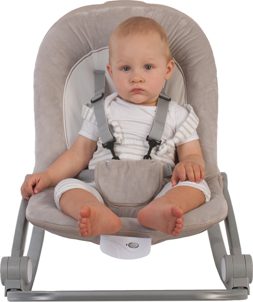 Bo jungle - chaise à bascule et siège en 1 - chaise à bascule - transat - bébé à tout-petit - jusqu'à max. 18 kg - avec arche de jeu et coussin réducteur - balançoire pour grandir - tissu doux - fonctions musique et vibration - bascule beige