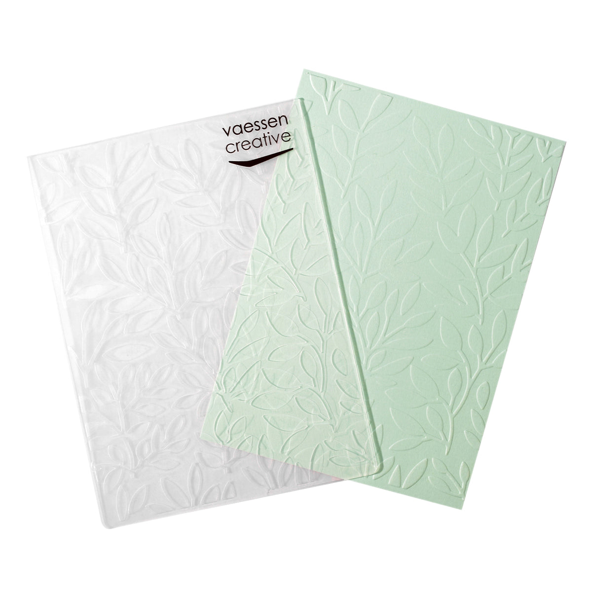 Vaessen creative • dossier à gaufrer branches avec feuilles