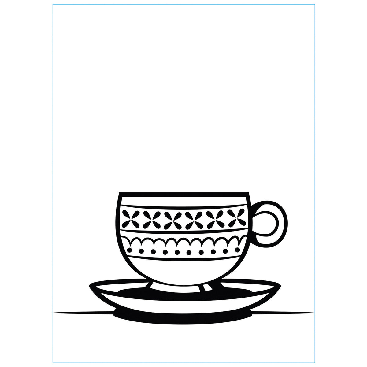 Vaessen creative • dossier de gaufrage soucoupe tasse à thé