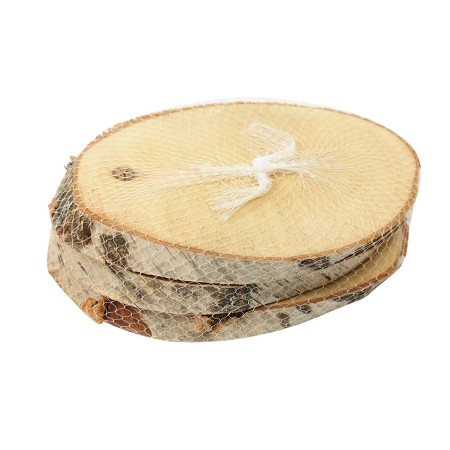 Hbx disque de bouleau naturel vivant ovale grand lot de 3