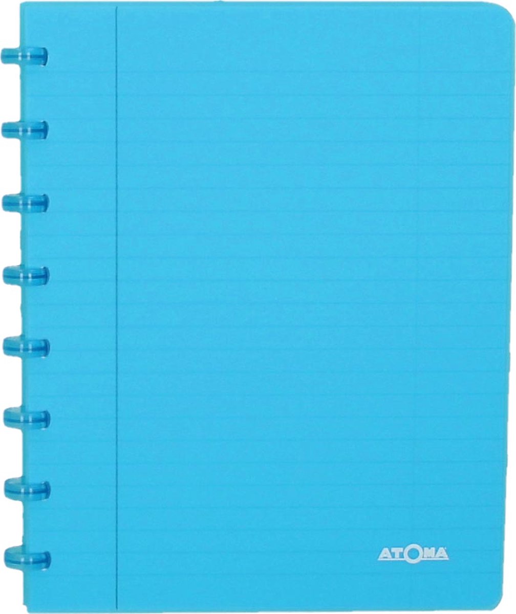 Carnet tendance Atoma, ft a5, 144 pages, carreaux 5 mm, turquoise transparent