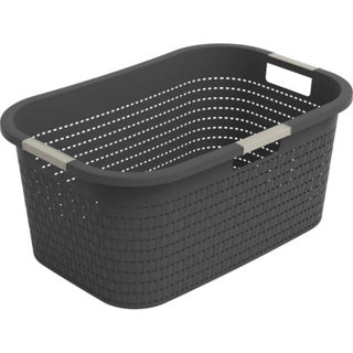 Panier à linge Rotho 40L Country Anthracite