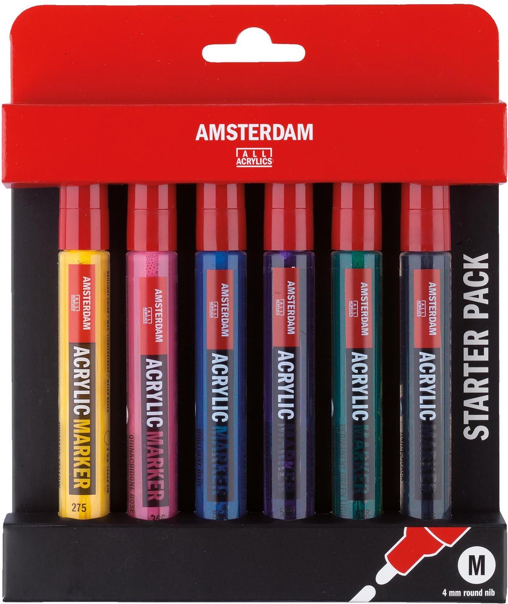 Talens Amsterdam Acrylique Marker Basisset, 6dlg.