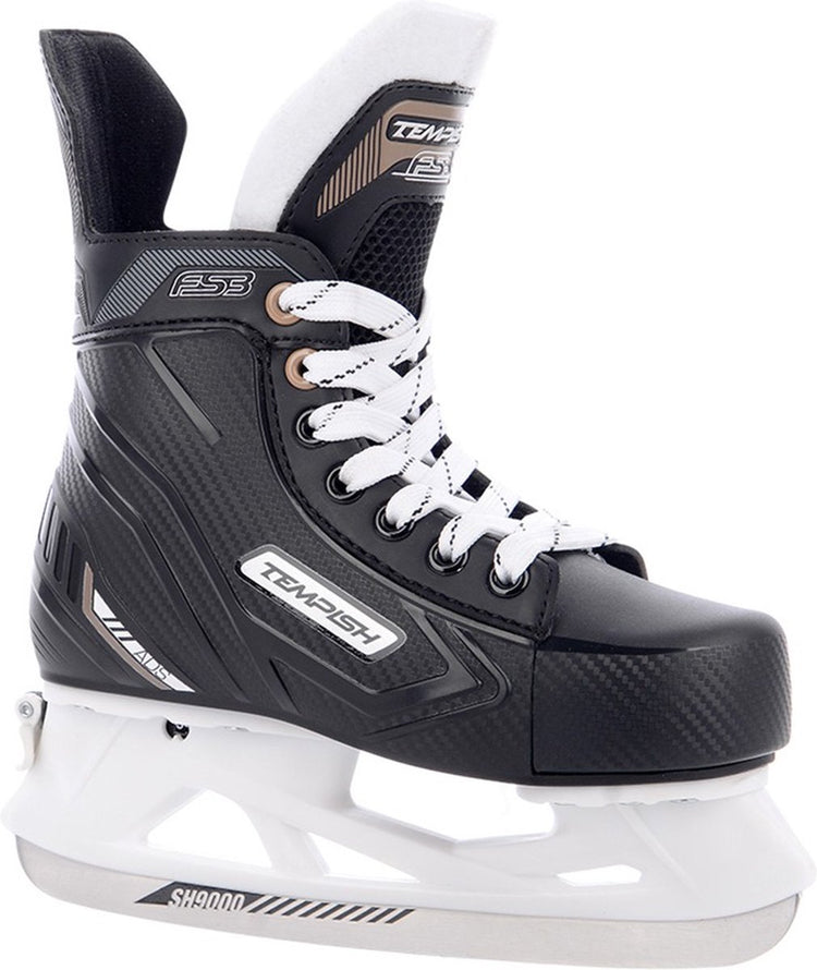 Tempish - FS3 - patins de hockey sur glace - patins pour enfants - noir - doublure confortable pour support de cheville robuste - taille EU 31-34