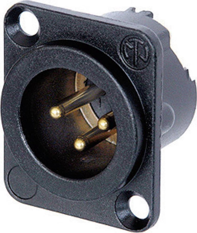 Neutrik nc3md-lx-b connecteur xlr fiche à bride, contacts droits nombre de broches: 3 noir 1 pièce(s)