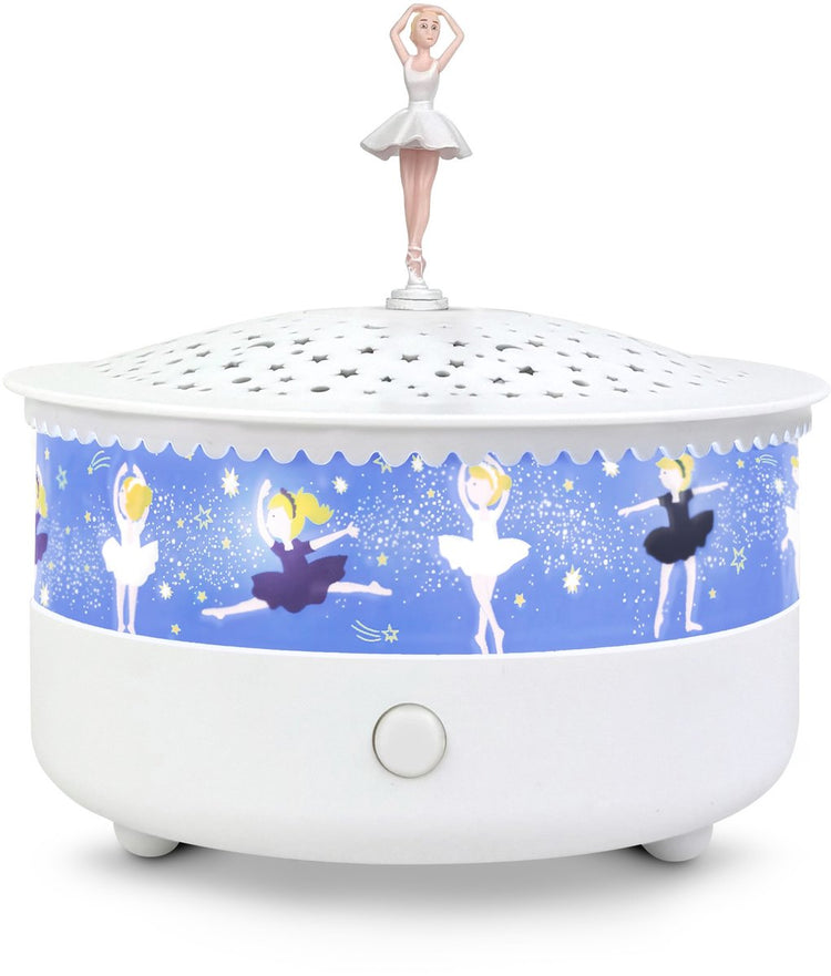 Ballerine projecteur d'étoiles Trousselier avec capteur de musique et de cris – ciel étoilé enchanteur pour votre tout-petit, arrêt automatique et câble USB inclus