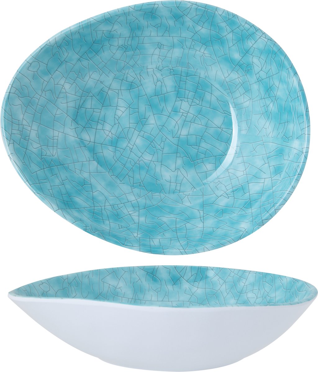 Cosy trendy street food go azzuro - assiette creuse - 19,5x16cm - set-6