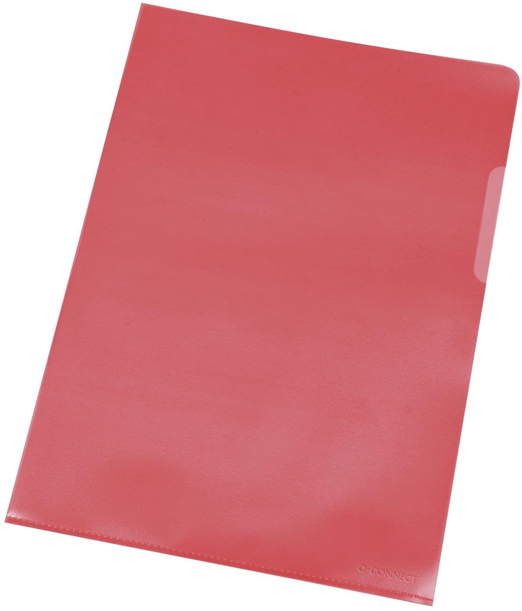Q-connect l-carte | rouge | 120 microns | paquet de 10 pièces