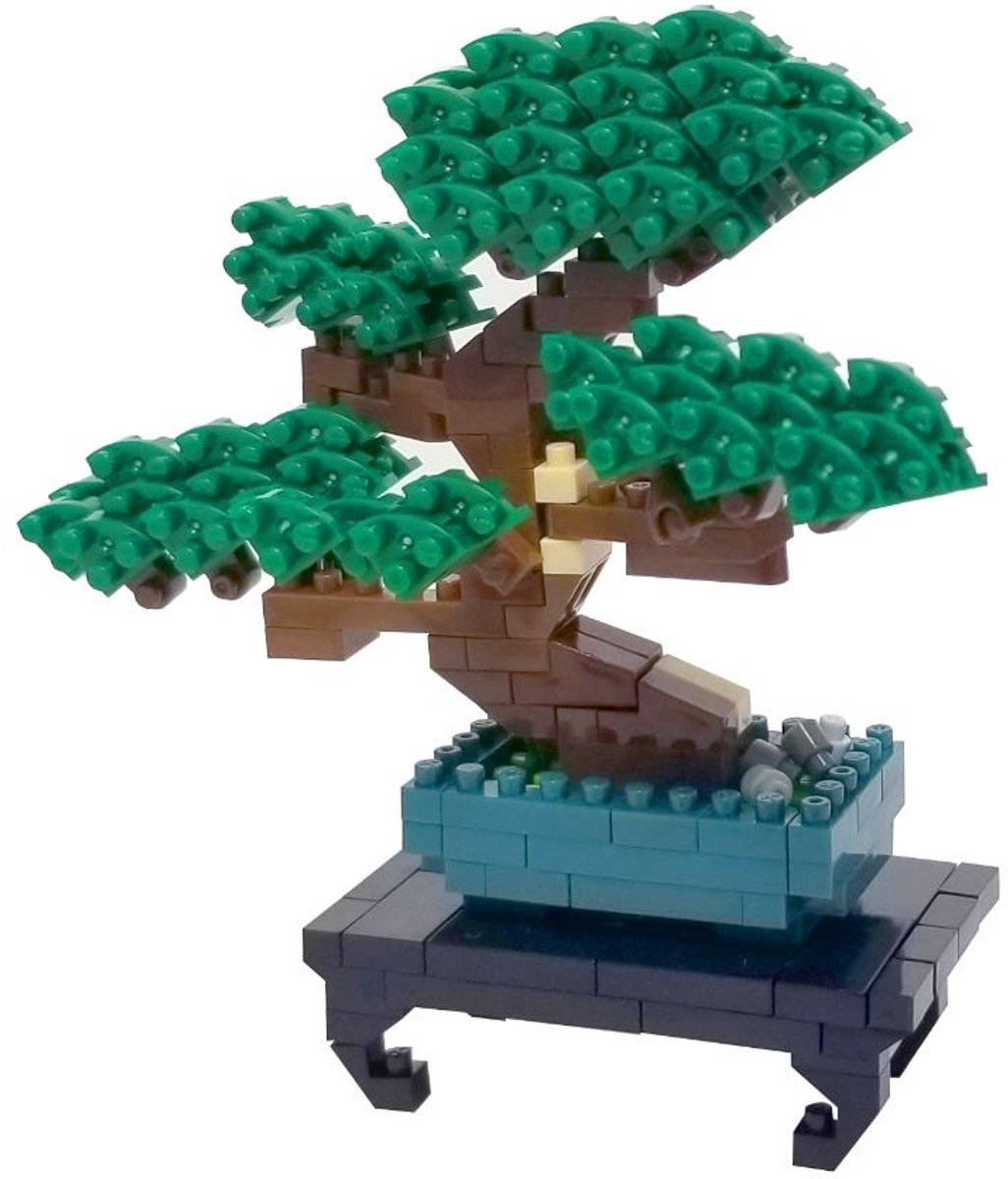 Bandai - nanoblock - bonsaï - mini figurine en brique - ensemble de construction de bonsaï en brique 280 - kit de construction de figurine de plante bonsaï pixel - kit de construction de mini usine en brique - nbc224