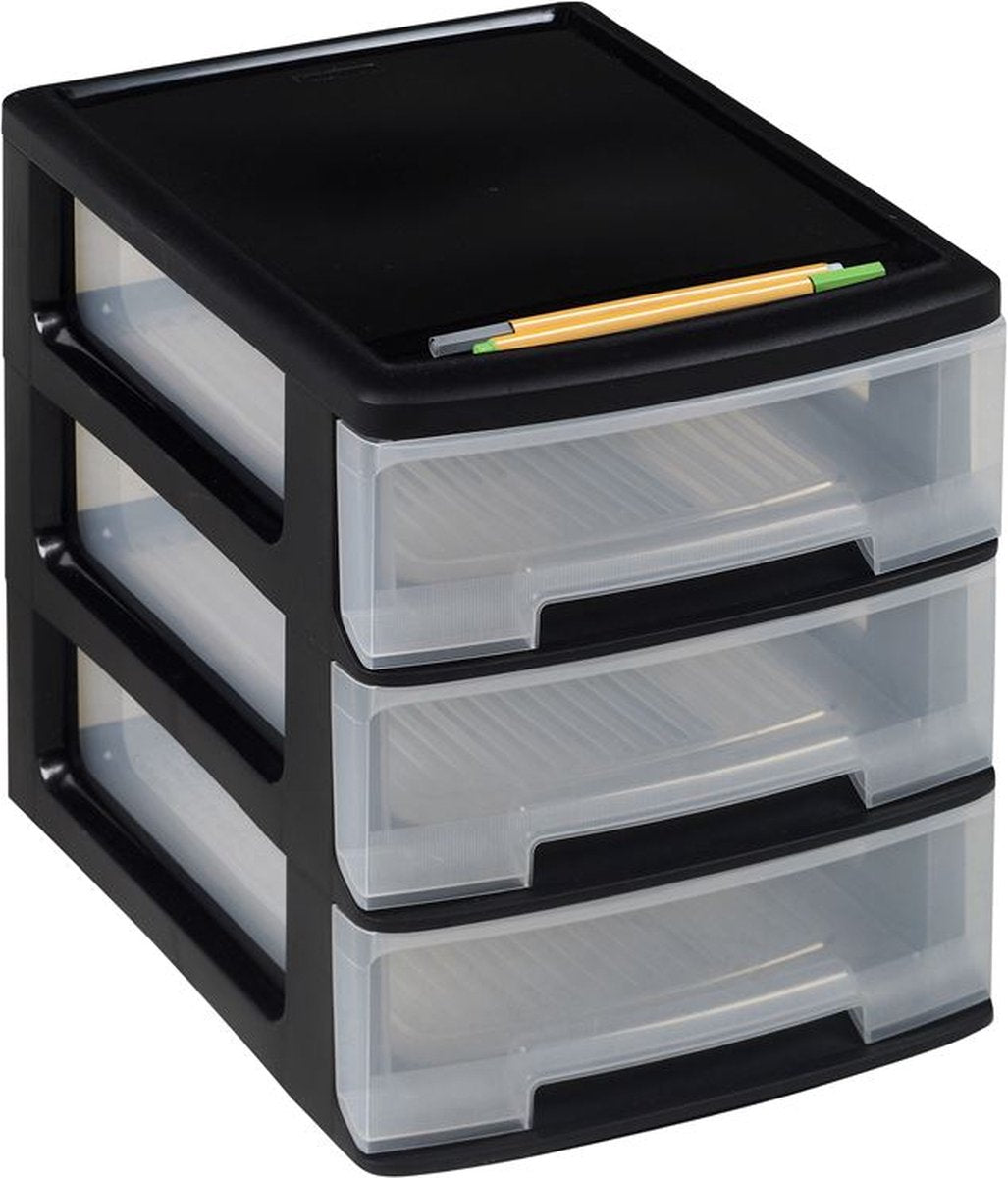 Curver Curver Deskade Block Babel A4 3x5 L noir et transparent