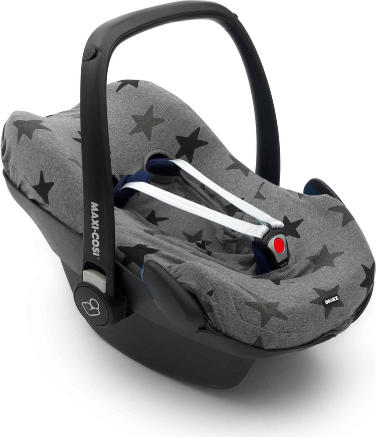 Dooky housse de siège 0+ housse de siège auto gris étoile - housse de siège auto universelle maxi cosi cabriofix, housse maxi cosi galet, housse maxi cosi, cybex et plus - housse de siège auto bébé universelle