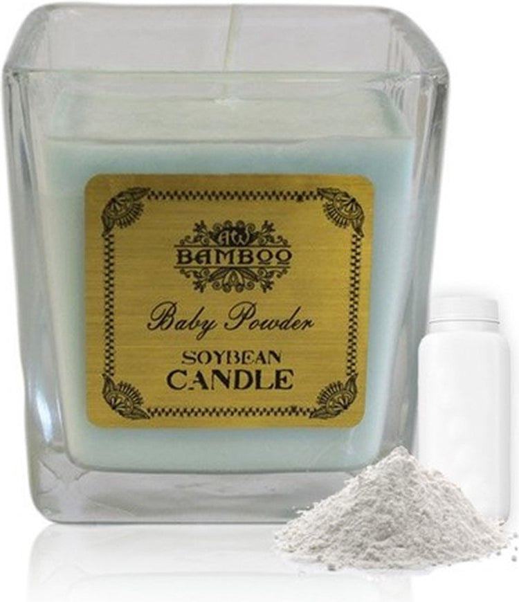 Bougie parfumée à la cire de soja Joy of Balance en verre - poudre pour bébé - 30 heures de combustion