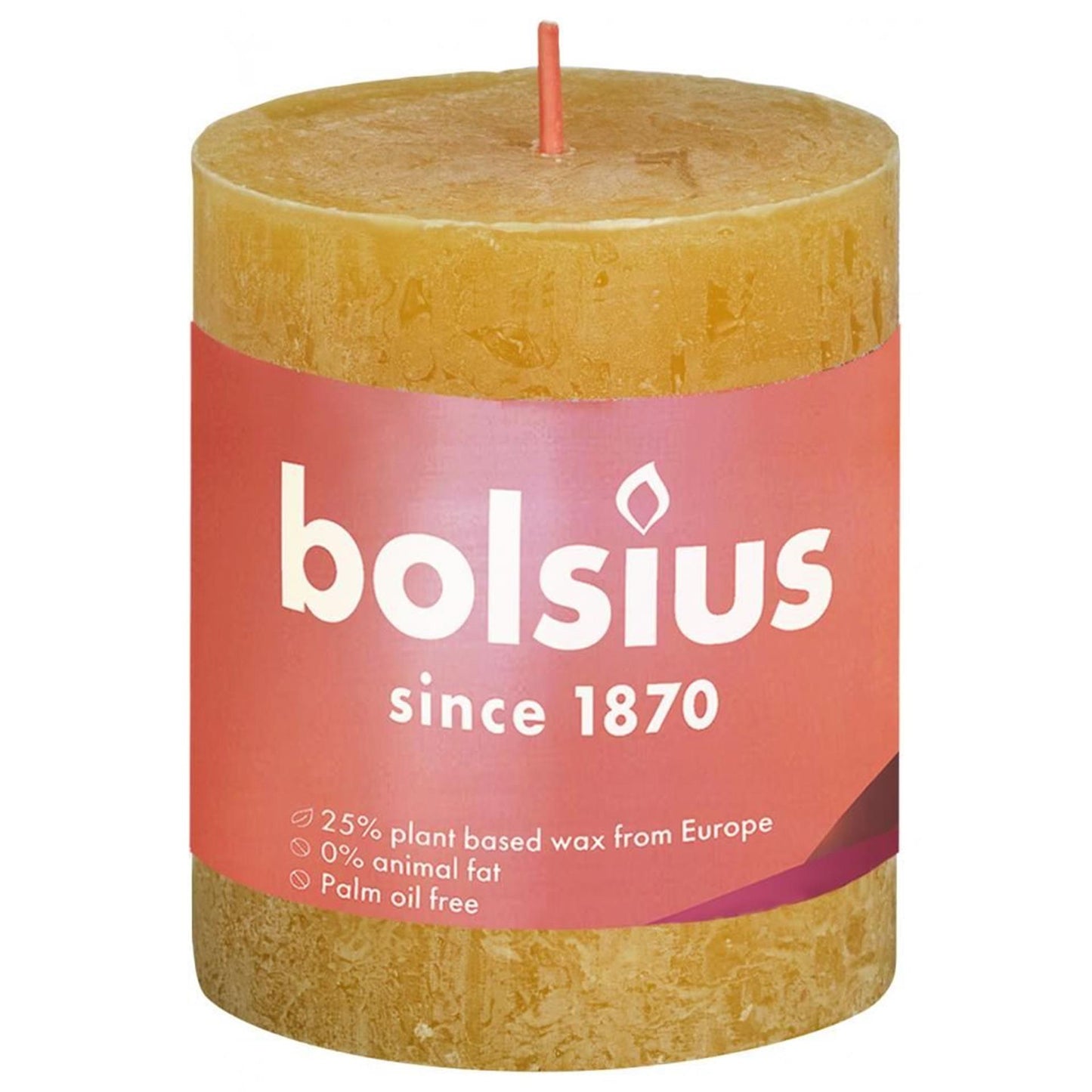 Bolsius Stub Bandle miel rustique jaune 80x68 mm